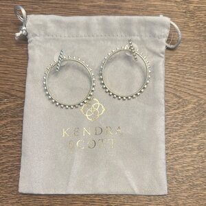 Kendra Scott Gold Crystal Beaded Hoop Earrings